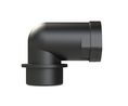 Conduit Fitting, Angled, Black, M25 x 1.5, Conduit Width - 17